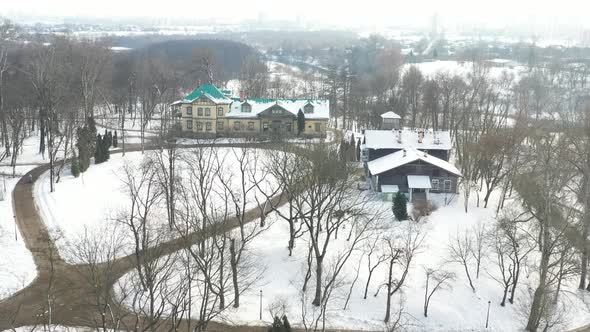 Manor in the Winter Loshitsky Park