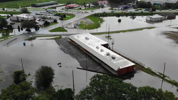 river flooding footage from hurricane Florence in North Carolina