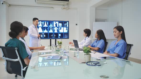 Medical team meeting and conference