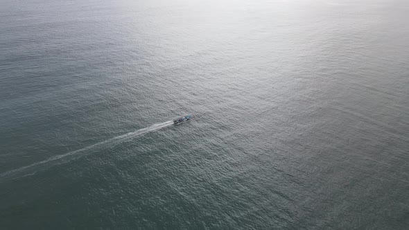 Boat in the middle of the sea