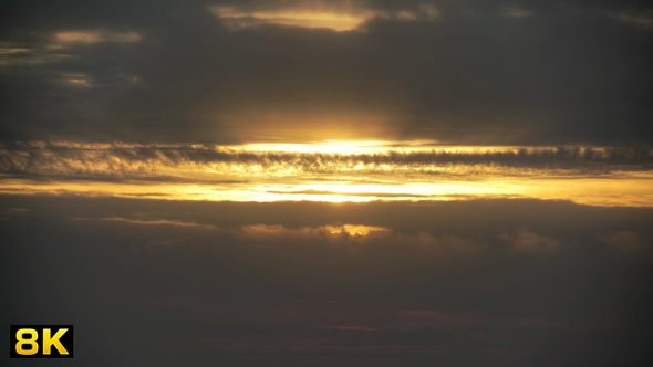 Sunset Through the Two Layer Clouds