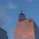 Day to Night Timelapse Sunset Clouds Moving Over One World Trade Center and Brookfield Place in Lowe - VideoHive Item for Sale