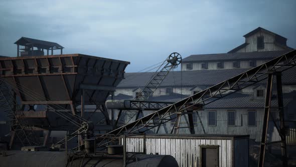 Old Abandoned Welsh Coal Mine Pit Gear