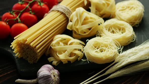 Dry Pasta Assortment on Board