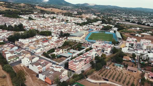 Drone view 4k skyline Cabra Andalucia Spain