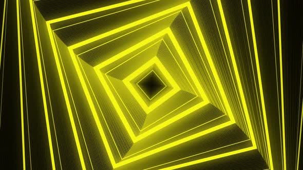 Abstract Yellow Tunnel Background