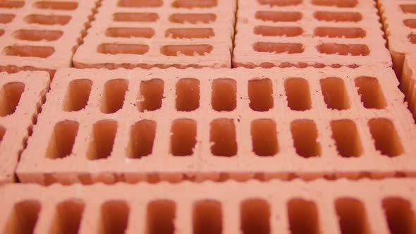 Closeup of a New Red Brick