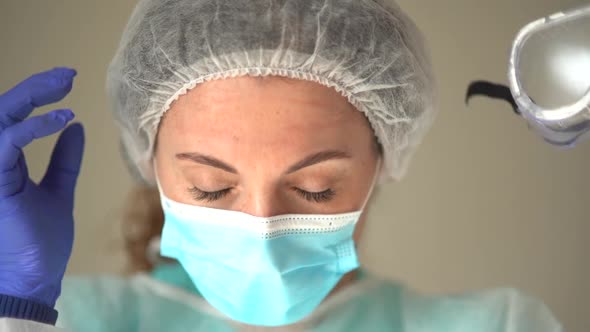 Portrait of an Exhausted Medical Doctor Woman