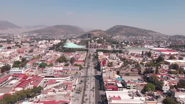 The sacred Basilica de Guadalupe in north Mexico city
