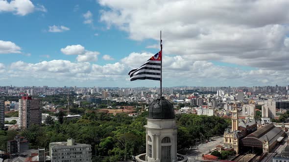 Cityscape of Sao Paulo Brazil. Stunning landscape of downtown district city.