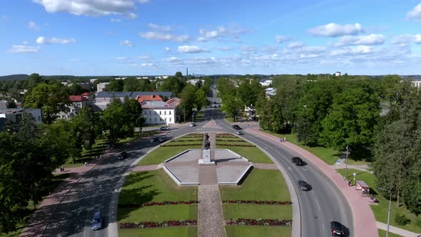 Aerial View of the REzekne City in Latvia