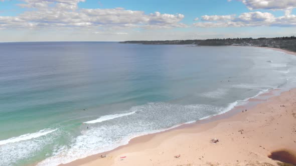 Beach Drone Shot Southern Coast NSW Australia 4K
