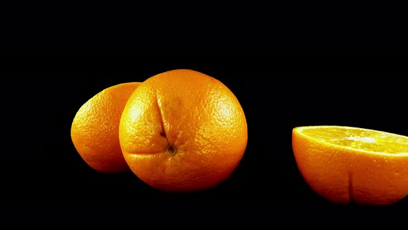 Oranges on a Black Background 2