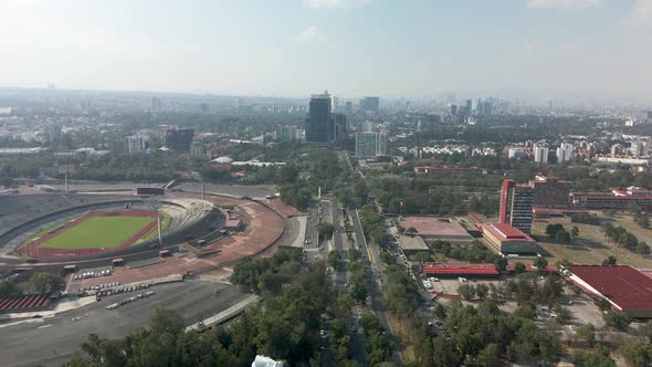 Aerial view of south Mexico city