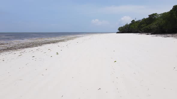 Aerial View of the Beach on Zanzibar Island Tanzania Slow Motion