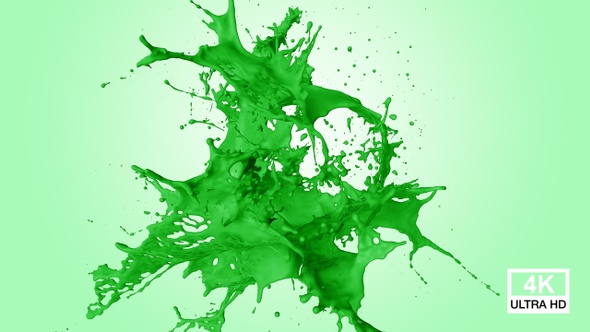 Abstract Green Paint Splash 4K alt