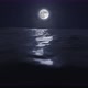 Beautiful Clear Moon Reflecting In The Ocean Or Sea Night Sky With Stars Loop 4k - VideoHive Item for Sale