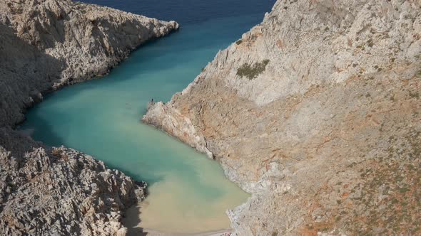 Seitan Limania Beach on Crete, Greece