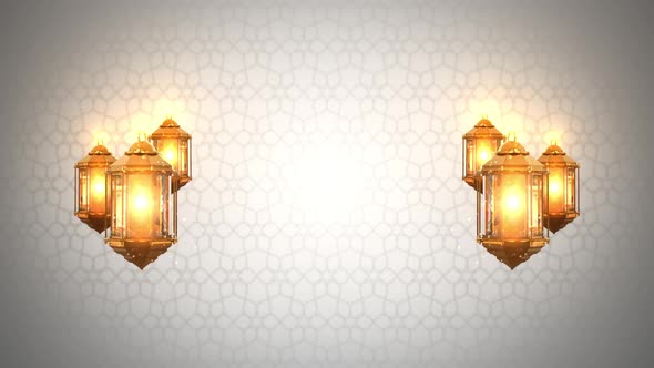 Arabic Golden Ramadan Lantern 2