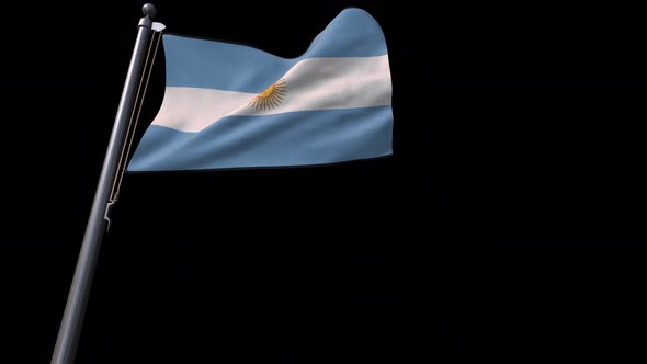 Argentina Flag With Alpha Channel  4K