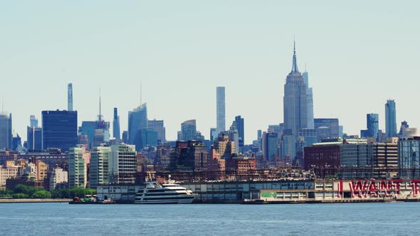 Manhattan Financial District Skyline at Daytime Beautiful Cityscape of New York