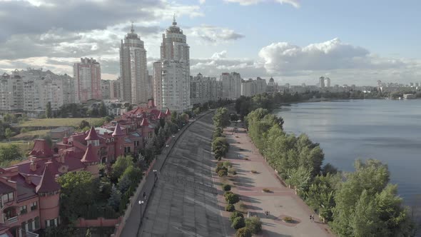 Kyiv, Ukraine. Obolon District. Aerial View