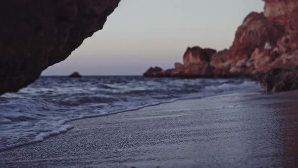 Waves Hitting The Shore In The Ocean