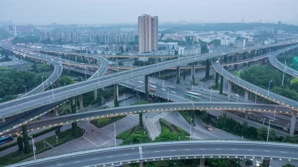 Time Lapse of Grade Separation bridge.NanJing,China.