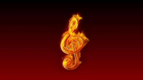 Burning 3D Music  Looped on Red