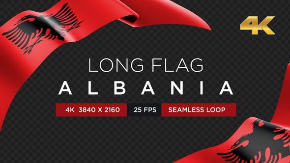 Long Flag Albania