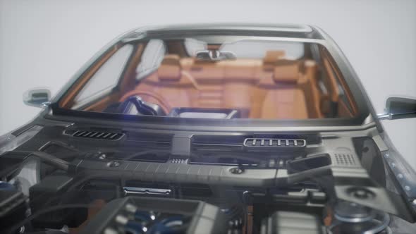 Detailed Car Engine and Other Parts alt