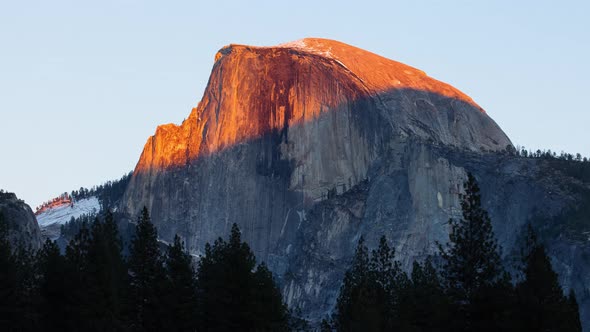 Yosemite Half Dome Sunset Time Lapse