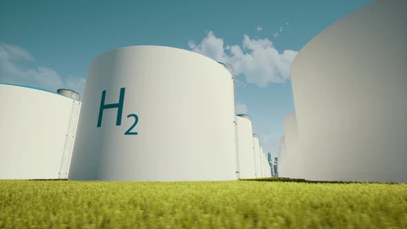 H2 Hydrogen Energy Business Technology Industry Concept Energy Storage System Sustainable Ecological