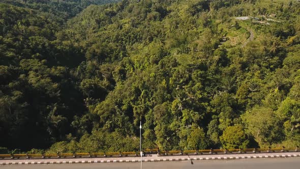 Bridge Over Mountain Canyon in the Jungle