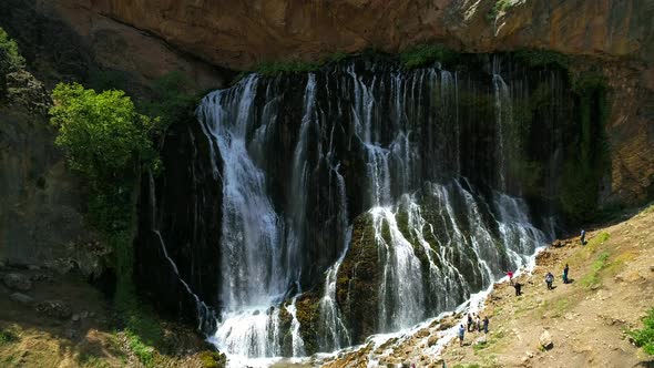 Rocky Natural Waterfall