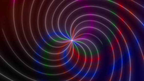 Swirl Neon Hypnotic Background Animation