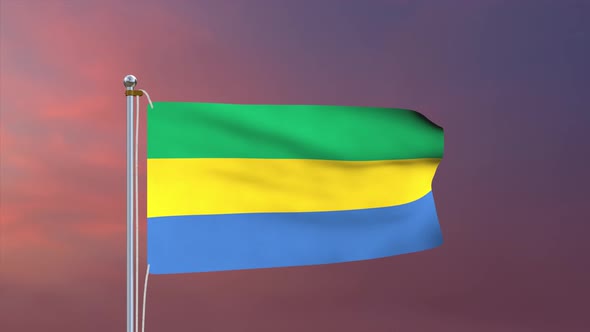 Gabon Flag 4k