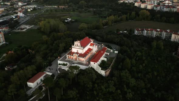 Top Exterior Facade Of Our Lady Of Incarnation Chapel, (Sanctuary Of Nossa Senhora Da Encarnacao)