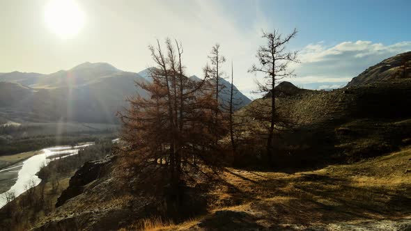 A Sunny Day in a Mountainous Area