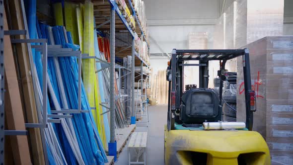 Wide Shot Building Materials Warehouse with No People