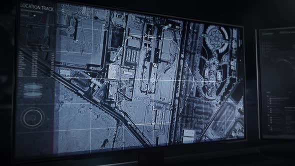 Map Of Air Base Obtained In Military Software With Modern User Interface alt