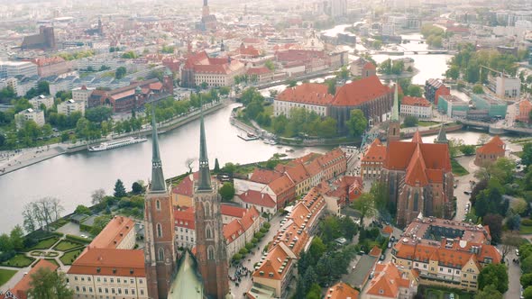 Aerial View of Wroclaw