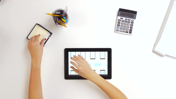 Woman with Tablet Pc Working on Interface Design 12