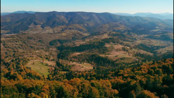 Aerial View on Landscape Mountain