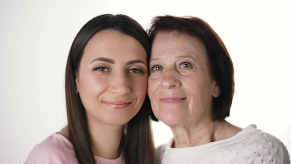 Elderly Mother and Adult Daughter