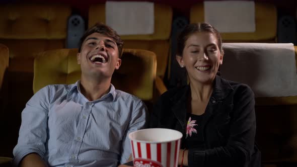 People Audience Watching Movie in Cinema Theater