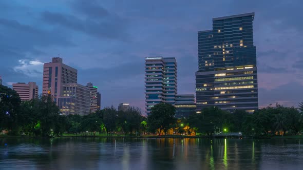 City Landscape In The Park