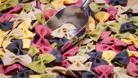 Colored Farfalle Pasta Bow Tie Pasta Background