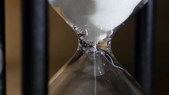 Hourglass. Poured the Sand in Clock. Close Up