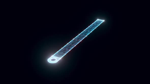 Steel Ruler Hologram Rotating Hd